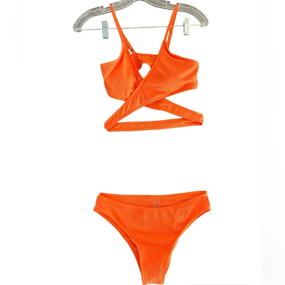 Tangerine Orange Two-Piece Swimsuit Bikini